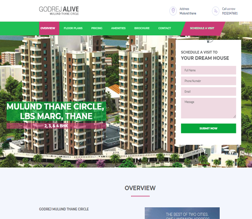Micro Site for Godrej Alive project in Thane