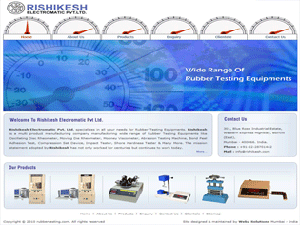 Rubber Testng Instruments Web Design Services in Mumbai